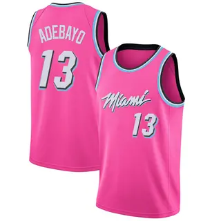 Men's Bam Adebayo Miami Heat Pink 2018/19 Jersey - Earned Edition - Swingman