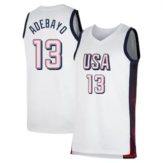 Men's Bam Adebayo Miami Heat White USA Basketball 2024 Jersey - Swingman