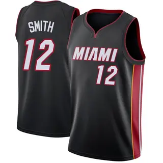 Men's Dru Smith Miami Heat Black Jersey - Icon Edition - Swingman