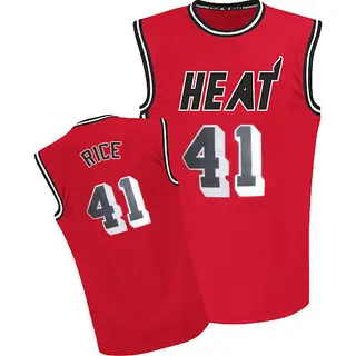 Men's Glen Rice Miami Heat Red Throwback Finals Patch Jersey - Authentic