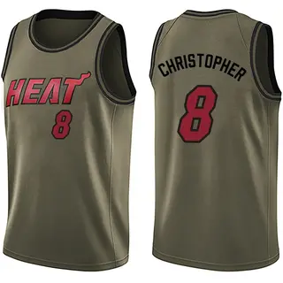 Men's Josh Christopher Miami Heat Green Salute to Service Jersey - Swingman