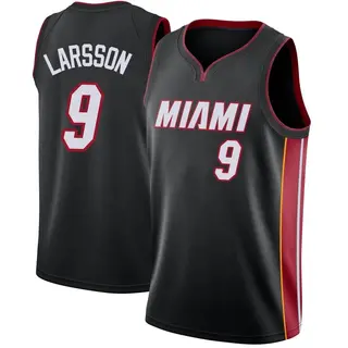 Men's Pelle Larsson Miami Heat Black Jersey - Icon Edition - Swingman