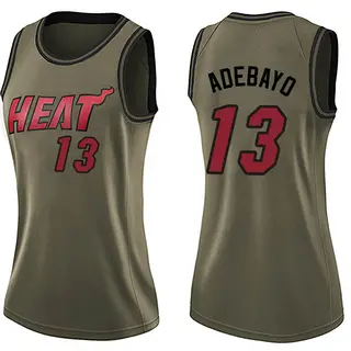 Women's Bam Adebayo Miami Heat Green Salute to Service Jersey - Swingman