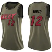 Women's Dru Smith Miami Heat Green Salute to Service Jersey - Swingman