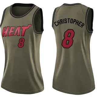 Women's Josh Christopher Miami Heat Green Salute to Service Jersey - Swingman