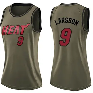 Women's Pelle Larsson Miami Heat Green Salute to Service Jersey - Swingman