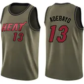 Youth Bam Adebayo Miami Heat Green Salute to Service Jersey - Swingman