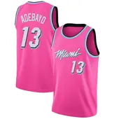 Youth Bam Adebayo Miami Heat Pink 2018/19 Jersey - Earned Edition - Swingman