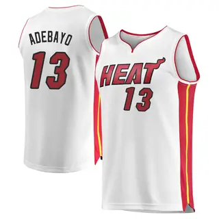 Youth Bam Adebayo Miami Heat White Jersey - Association Edition - Fast Break