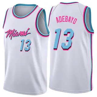 Youth Bam Adebayo Miami Heat White Jersey - City Edition - Swingman